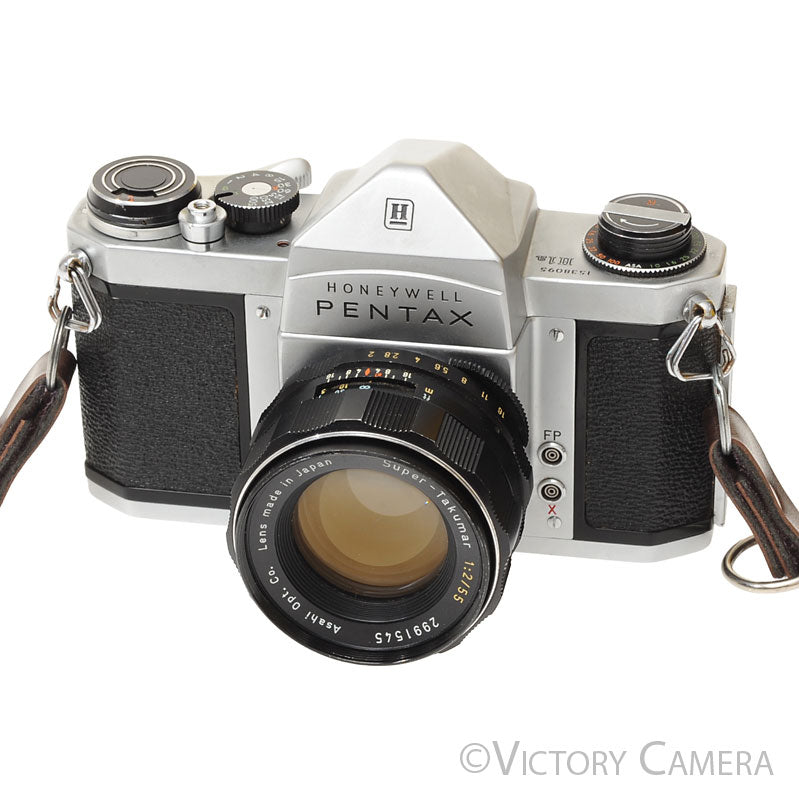 Pentax H1a Chrome 35mm Film Camera w/ Super-Takumar 50mm f2 Lens [EXC] - Victory Camera