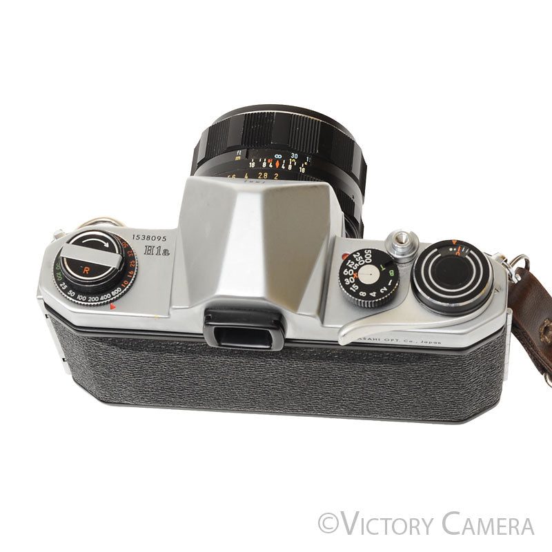 Pentax H1a Chrome 35mm Film Camera w/ Super-Takumar 50mm f2 Lens [EXC] - Victory Camera