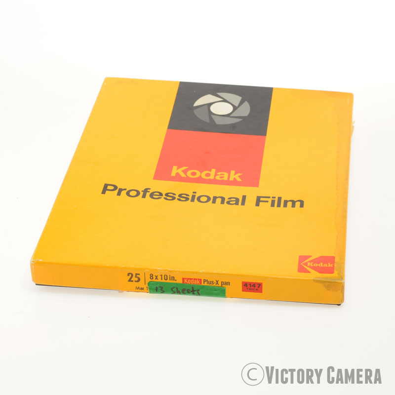 13 Sheets Sealed Kodak Plus-X 8x10 B&W Film Frozen 1978 [MINT] - Victory Camera