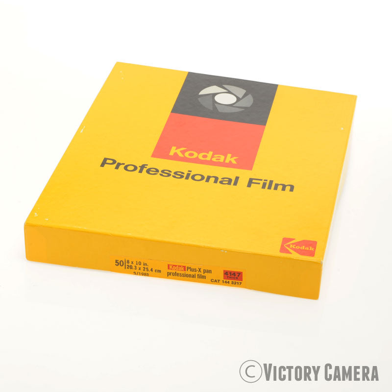 50 Sheets Sealed Kodak Plus-X 8x10 B&W Film Frozen 1981 [MINT] - Victory Camera