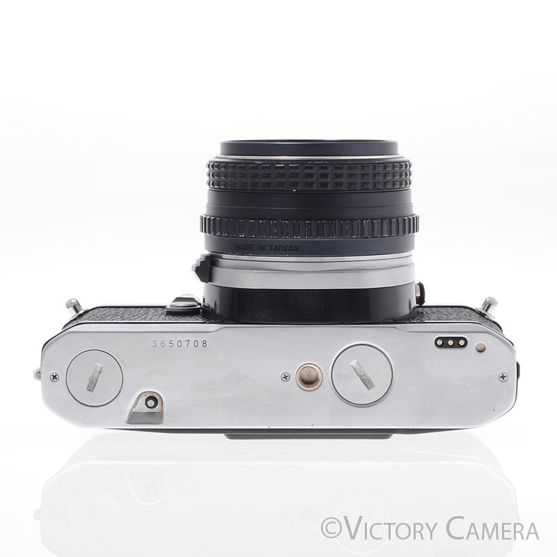 Pentax ME Super Chrome 35mm SLR Camera w/ 50mm f2 Lens [EXC] - Victory Camera