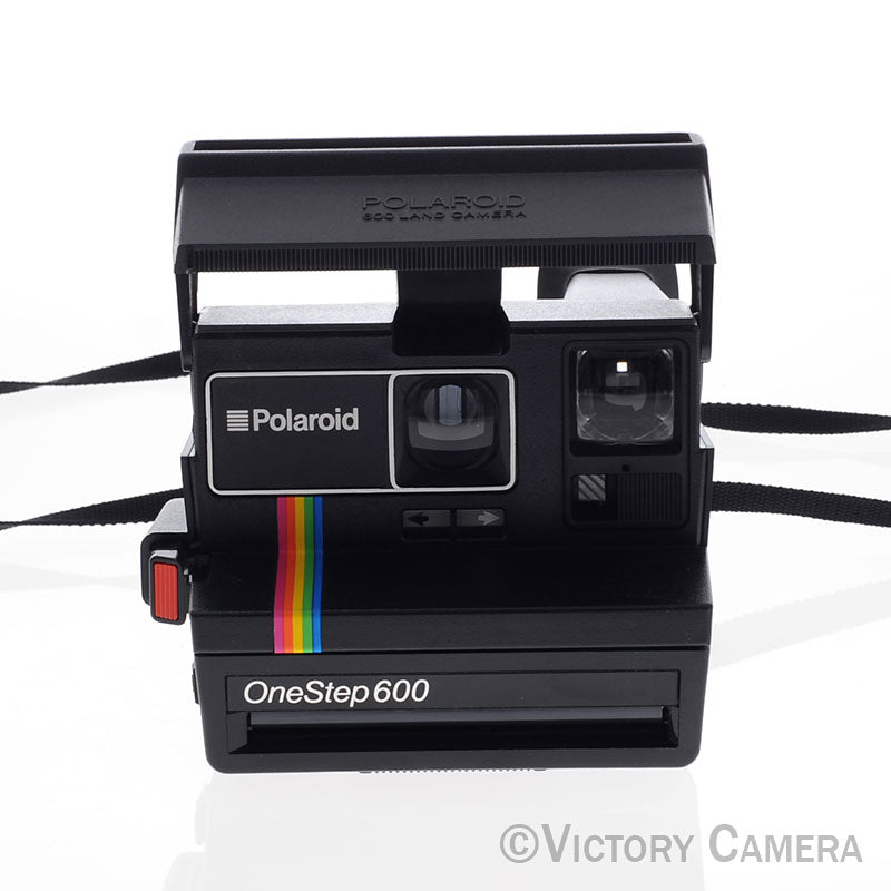 Polaroid One Step 600 Black w/ Rainbow Stripe Instant Film Camera [EXC] - Victory Camera