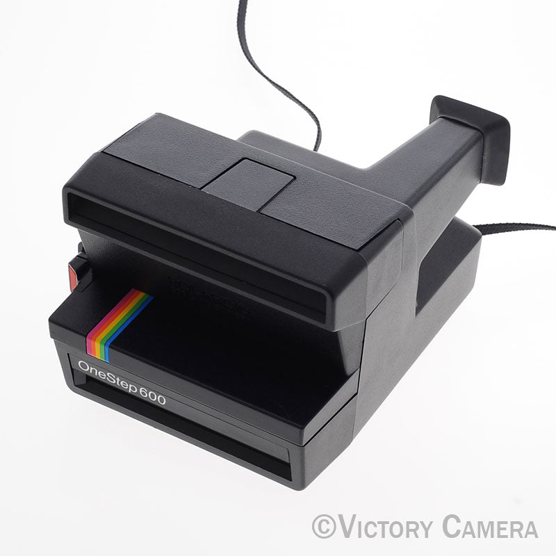 Polaroid One Step 600 Black w/ Rainbow Stripe Instant Film Camera [EXC] - Victory Camera