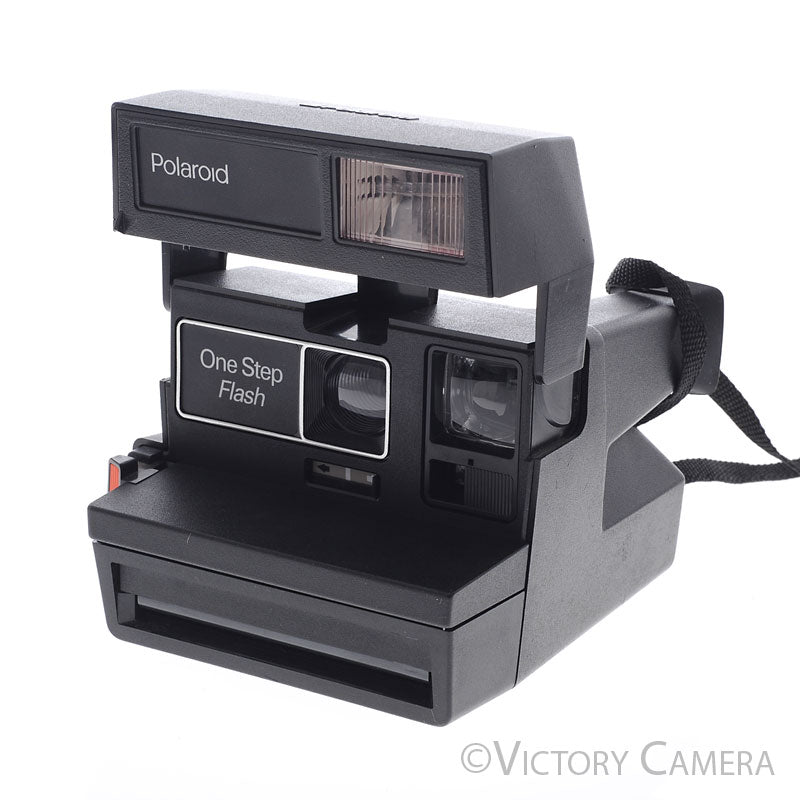 Polaroid One Step Flash 600 Black Instant Film Camera  [EXC+] - Victory Camera