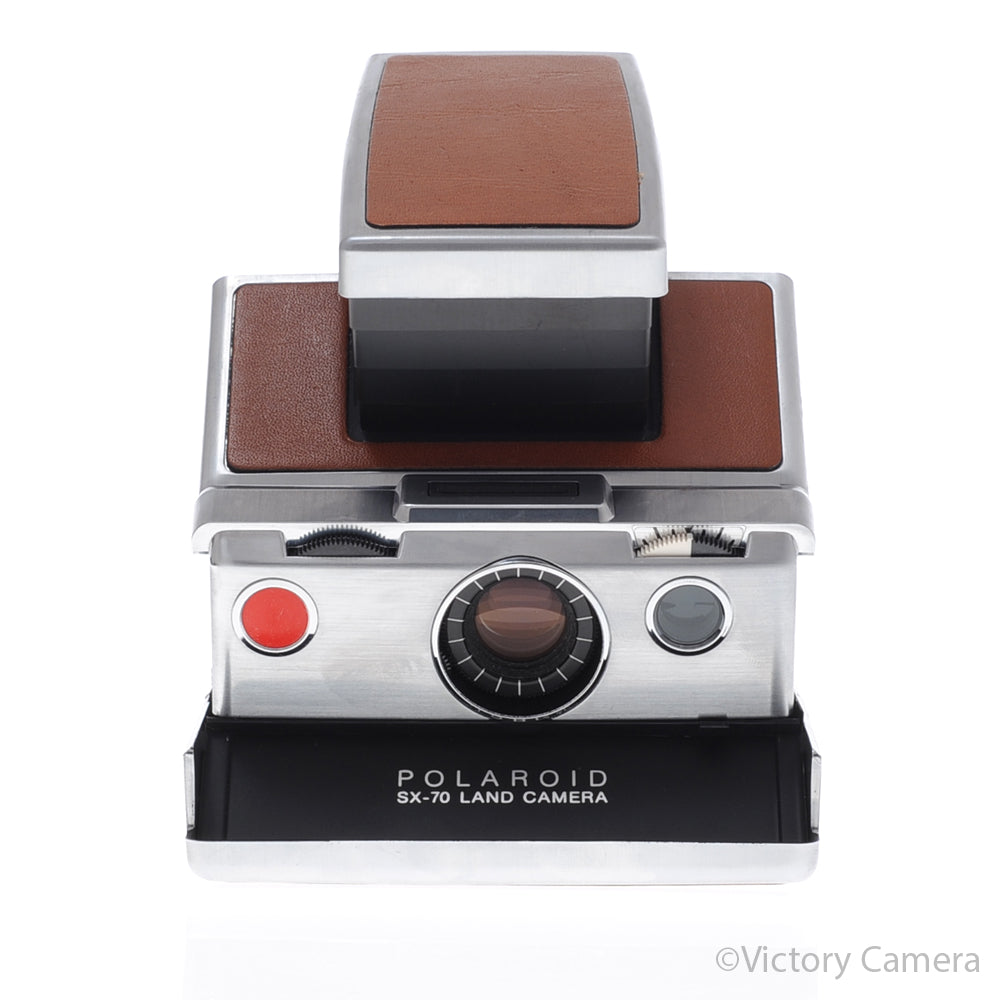 Polaroid SX-70 SX70 Chrome & Leather Camera [EXC+] image 1
