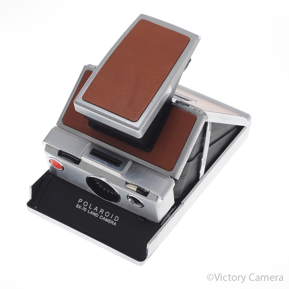 Polaroid SX-70 SX70 Chrome & Leather Camera [EXC+] image 2