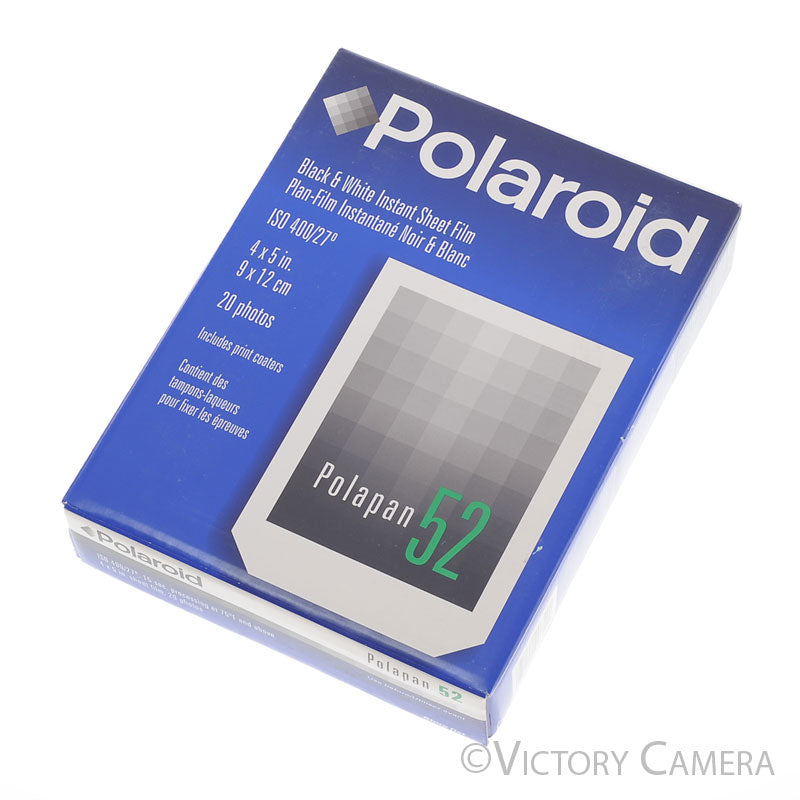 Polaroid Polapan 52 B&W Instant Film -Sealed, 20 Sheets, exp. 2003- [AS-IS] - Victory Camera