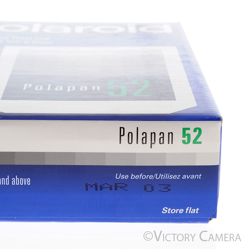 Polaroid Polapan 52 B&W Instant Film -Sealed, 20 Sheets, exp. 2003- [AS-IS] - Victory Camera