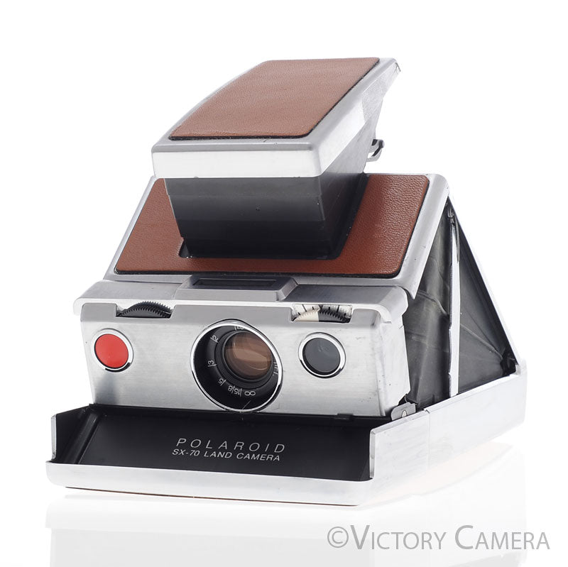 Polaroid SX-70 SX70 Chrome & Leather Camera  [EXC] - Victory Camera