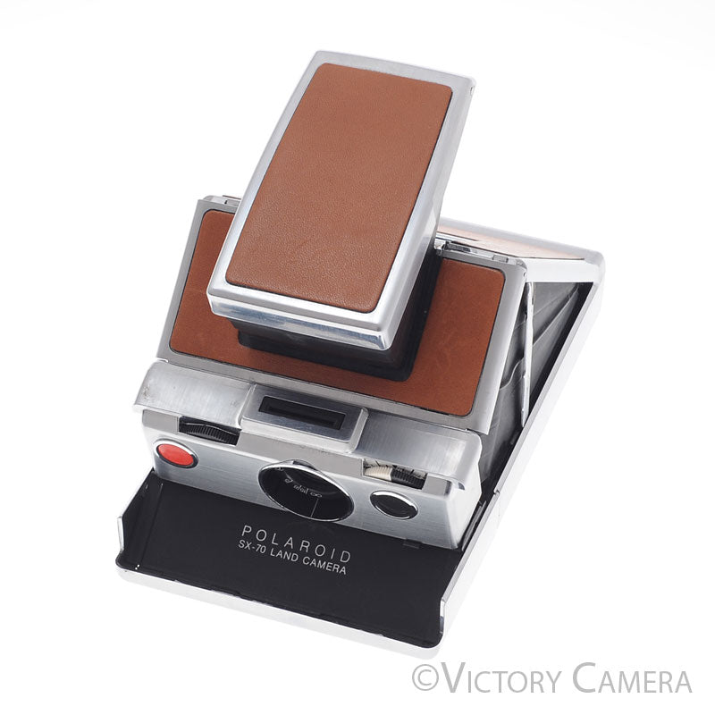 Polaroid SX-70 SX70 Chrome & Leather Camera  [EXC] - Victory Camera