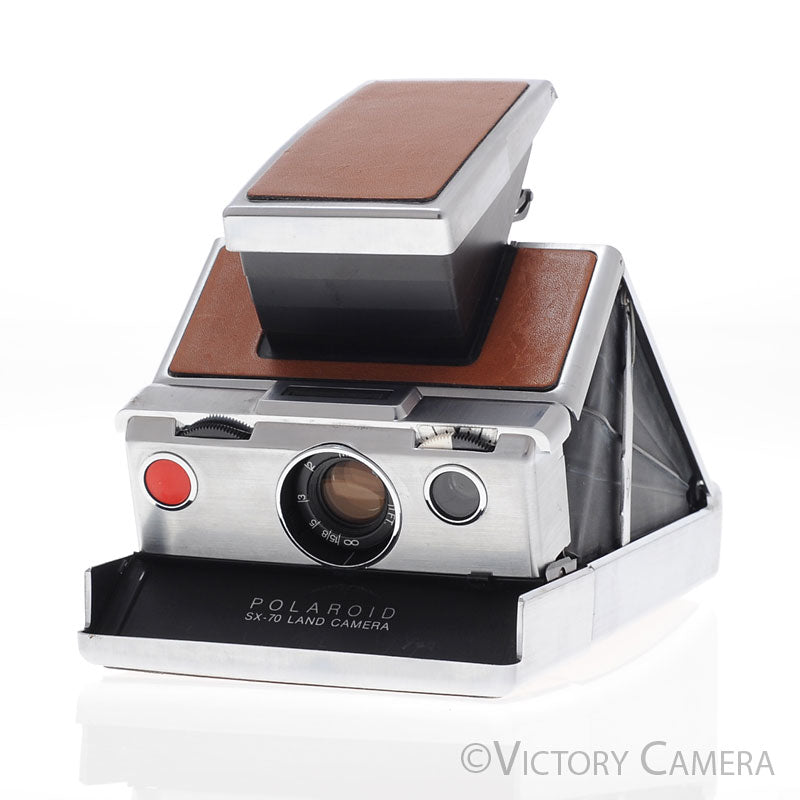 Polaroid SX-70 SX70 Chrome & Leather Camera  [EXC] - Victory Camera