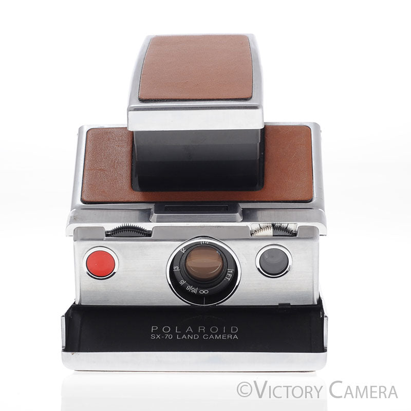 Polaroid SX-70 SX70 Chrome & Leather Camera  [EXC] - Victory Camera