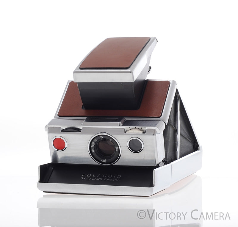 Polaroid SX-70 SX70 Chrome & Leather Camera -Brooklyn Film Camera- [EXC+] - Victory Camera