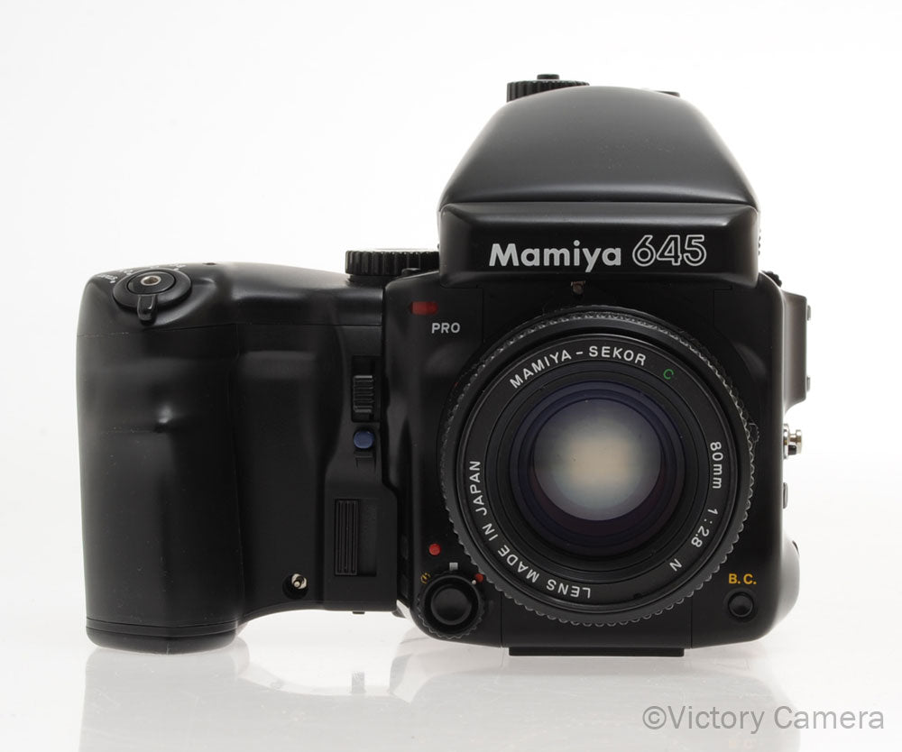 Mamiya 645 Pro Camera AE Metered Prism FE401 w/ 80mm N Lens & Winder [