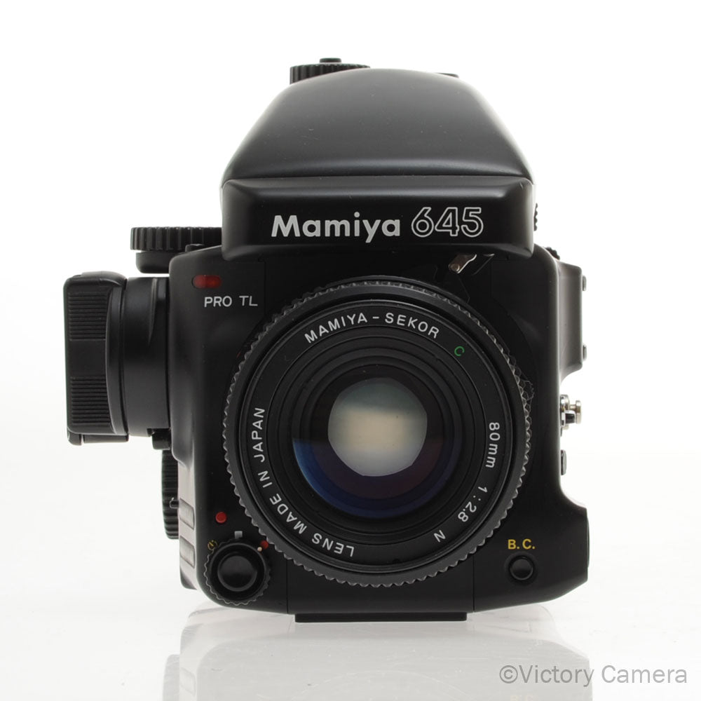 Mamiya 645 Pro TL Camera AE Metered Prism FE401 80mm f2.8 N Lens - Victory Camera