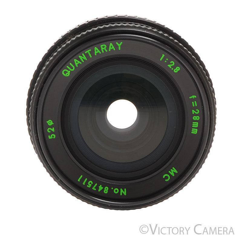 Quantaray 28mm f2.8 Wide Angle Lens Canon FD Mount [EXC+] - Victory Camera