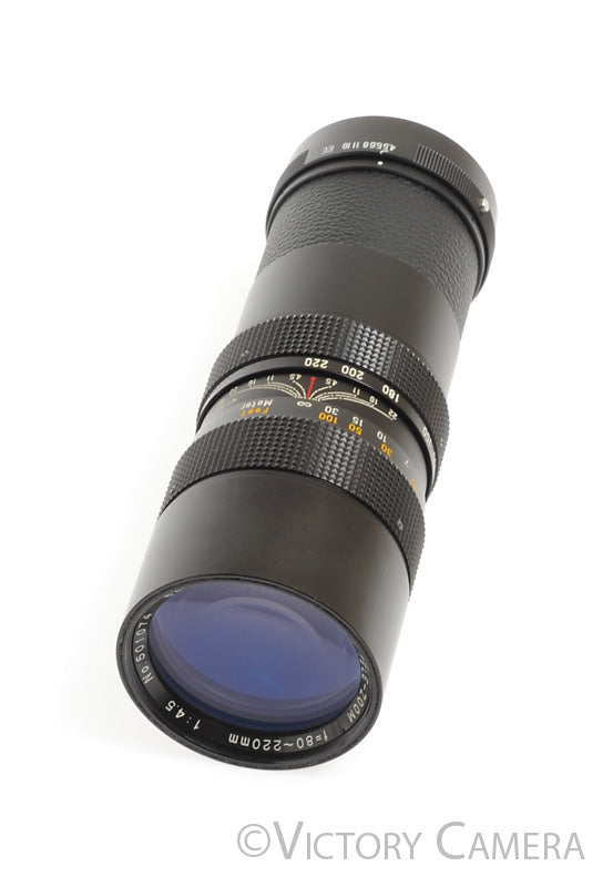 Quantaray 80-220mm f4.5 Telephoto Zoom Lens for Konica AR [EXC+] - Victory Camera