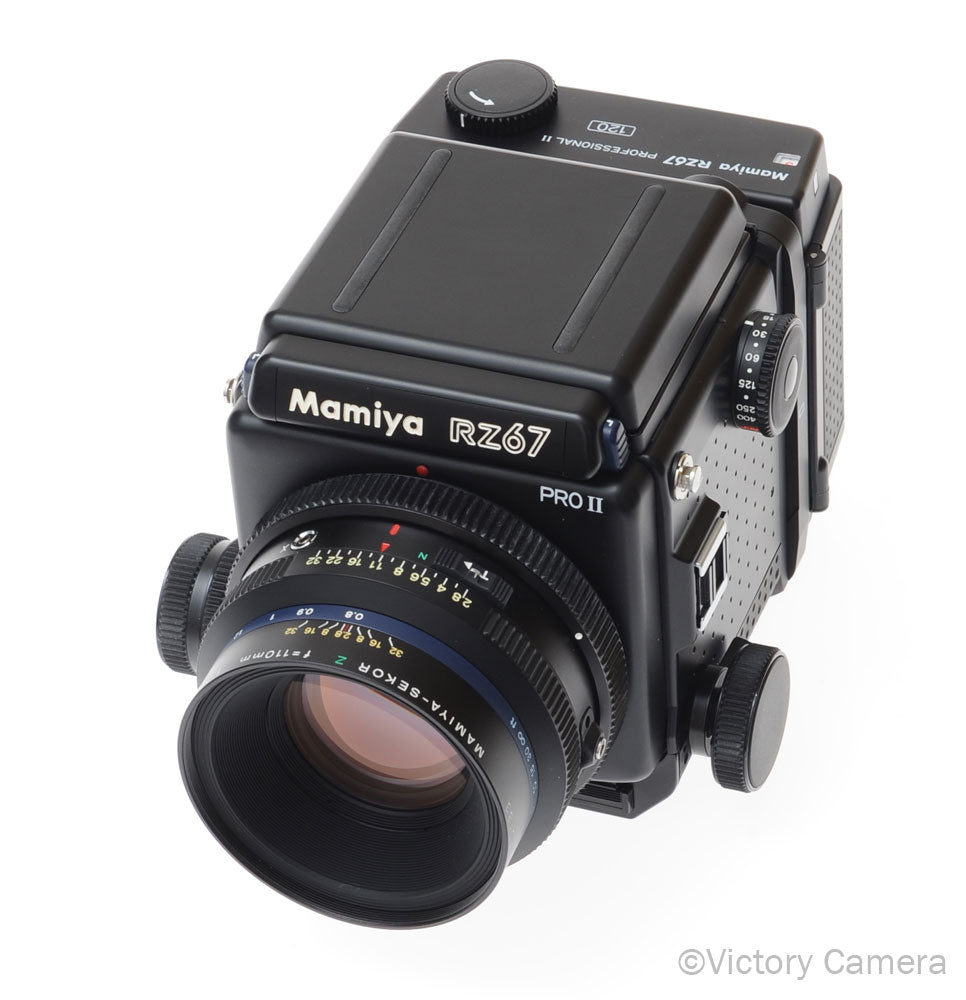 Mamiya RZ67 Pro II 6x7 Camera w/ WLF, 110mm f2.8 Prime Lens 120 [MINT-] image 2
