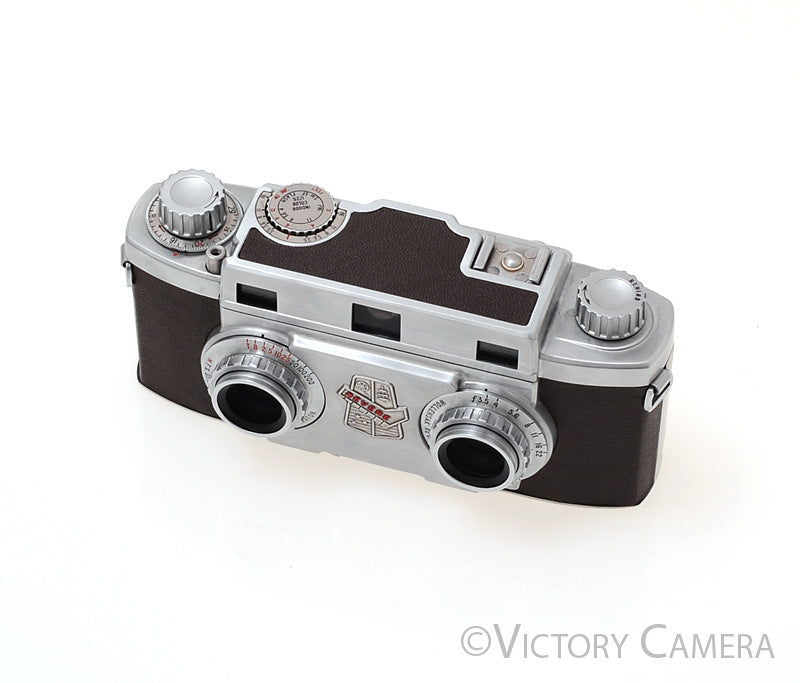 Vintage Revere 33 Stereo 35mm 3D Film Camera w/ Case [EXC] - Victory Camera