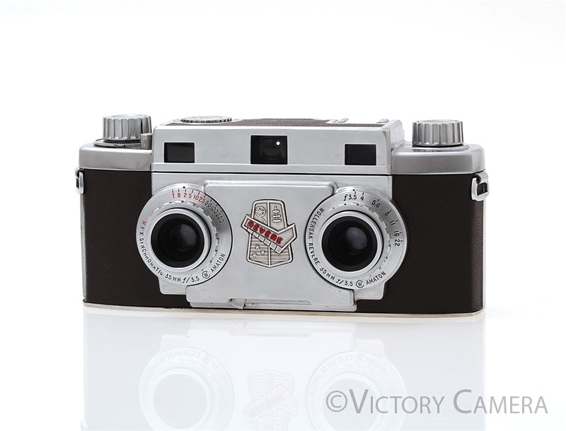 Vintage Revere 33 Stereo 35mm 3D Film Camera w/ Case [EXC] - Victory Camera