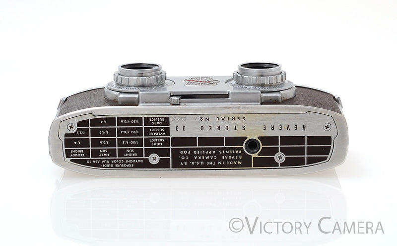 Vintage Revere 33 Stereo 35mm 3D Film Camera w/ Case [EXC] - Victory Camera