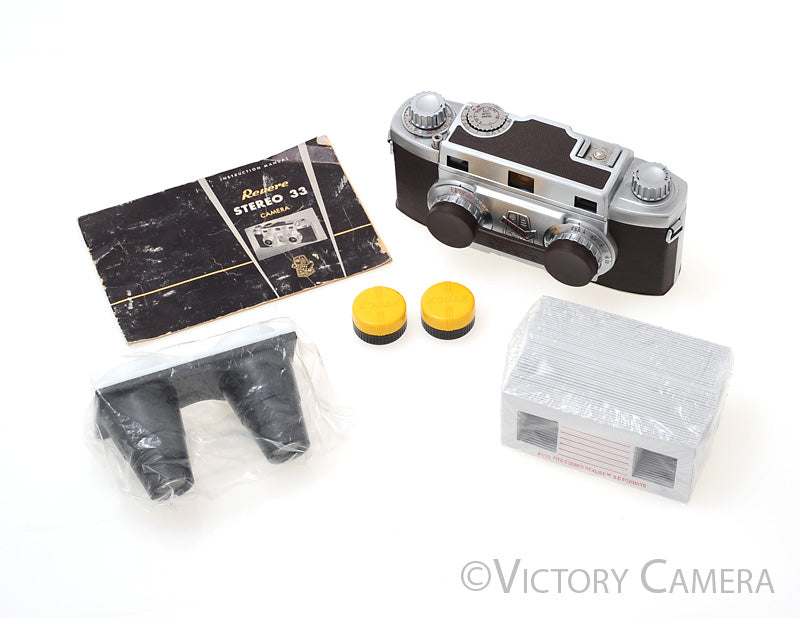 Vintage Revere 33 Stereo 35mm 3D Film Camera w/ Case [EXC] - Victory Camera