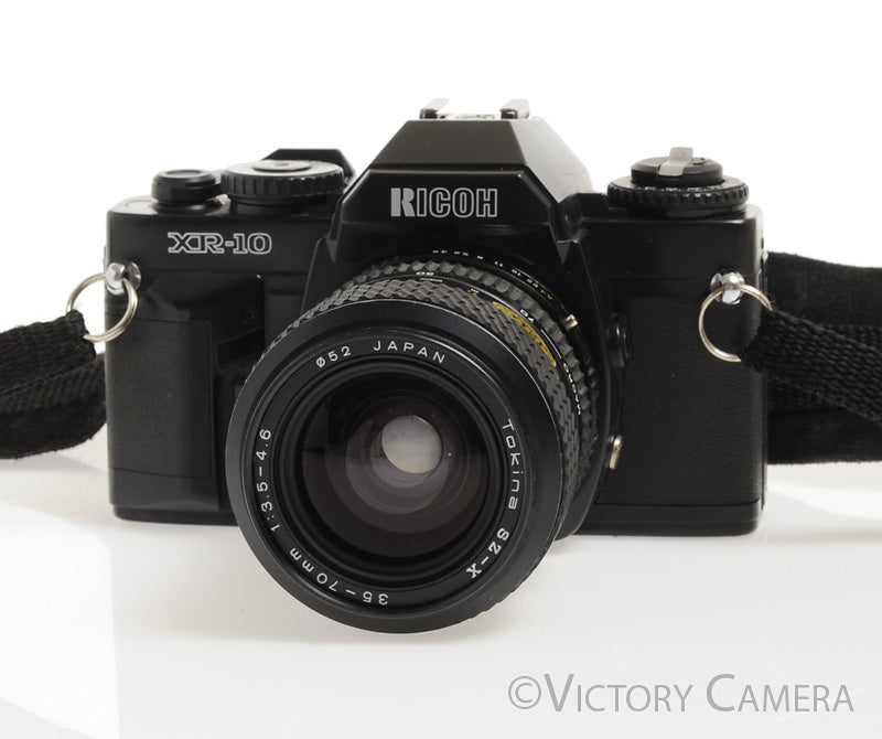Ricoh XR-10 Black 35mm Film Camera w/ 35-70mm Zoom Lens -Clean-