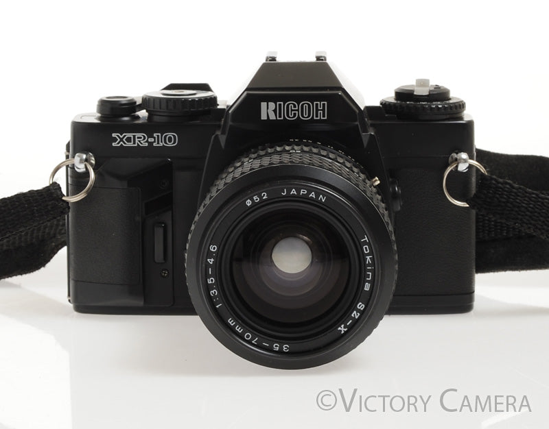 Ricoh XR-10 Black 35mm Film Camera w/ 35-70mm Zoom Lens -Clean-