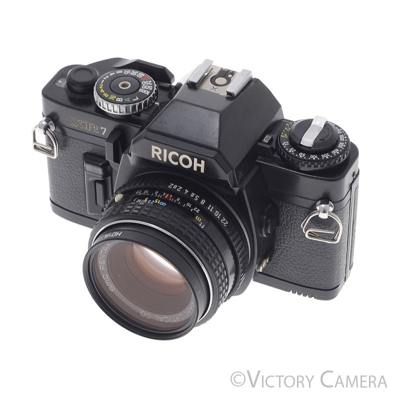 Ricoh XR-7 XR7 35mm SLR Camera w/ Pentax-M 50mm f2 [EXC] - Victory Camera