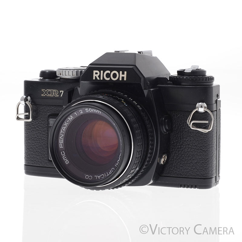 Ricoh XR-7 XR7 35mm SLR Camera w/ Pentax-M 50mm f2 [EXC] - Victory Camera