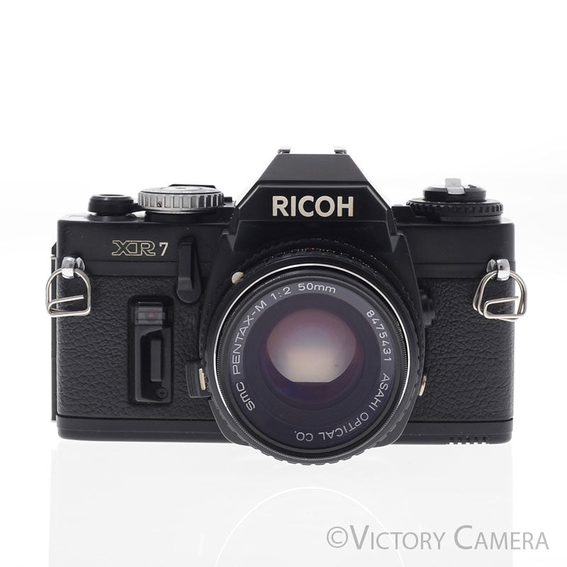 Ricoh XR-7 XR7 35mm SLR Camera w/ Pentax-M 50mm f2 [EXC] - Victory Camera