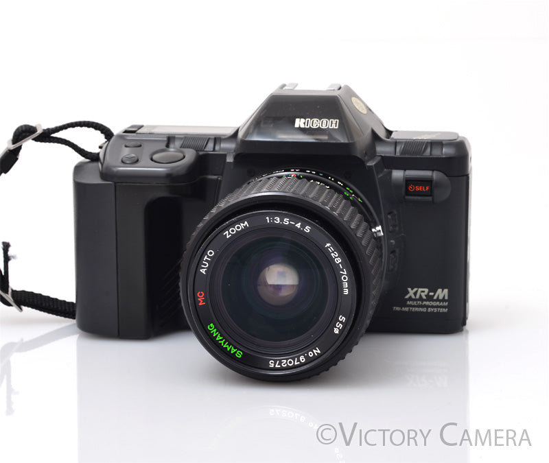 Ricoh XR-M Black 35mm Film Camera w/ 28-70mm Zoom Lens [EXC] - Victory Camera