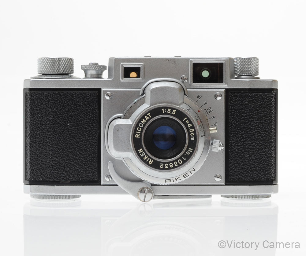 Ricoh 35 Chrome Rangefinder w/ 4.5cm 45mm f3.5 Lens -Cool- [EXC+] - Victory Camera