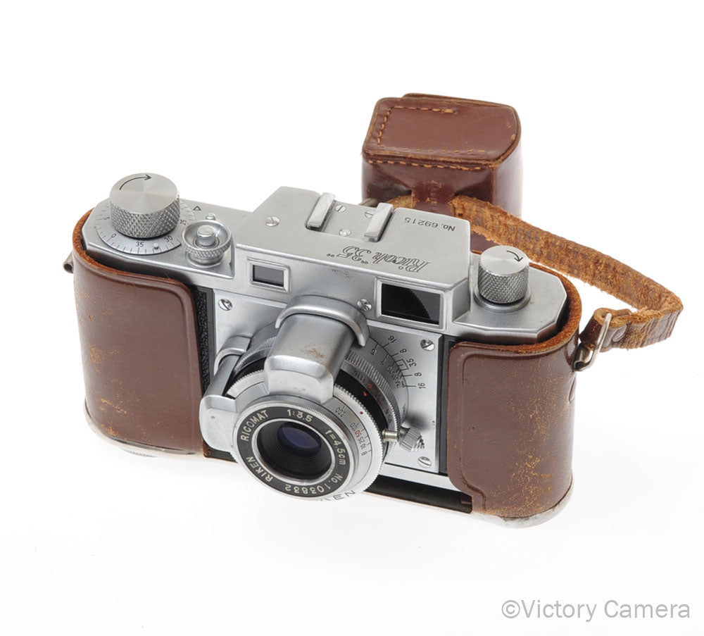 Ricoh 35 Chrome Rangefinder w/ 4.5cm 45mm f3.5 Lens -Cool- [EXC+] - Victory Camera
