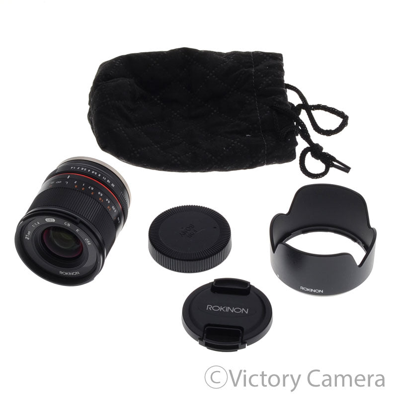 Rokinon 21mm f1.4 UMC CS E Manual Focus Lens for APS-C Sony E  [EXC+] - Victory Camera