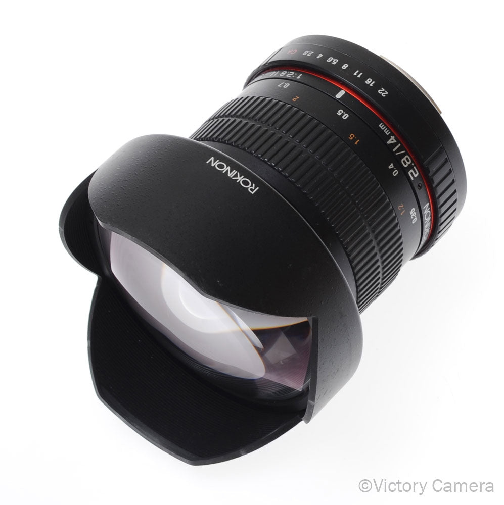 Rokinon 14mm f2.8 AS IF UMC Wide Angle Fisheye Lens for Canon EF [EXC-] - Victory Camera