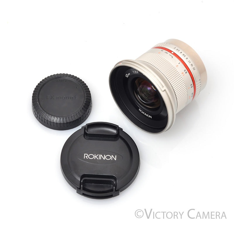Rokinon Samyang 12mm F2.0 NCS Silver Fisheye Lens for Fujifilm X Mount [EXC] - Victory Camera