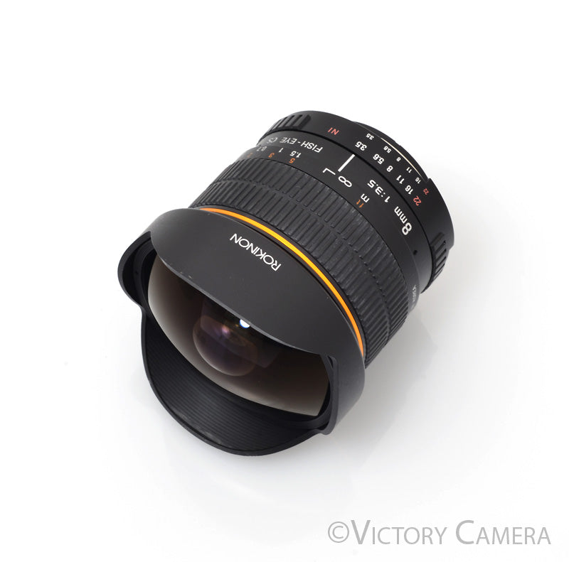 Rokinon CS 8mm f3.5 Wide Angle Fisheye Lens for Nikon AI-S [EXC-] - Victory Camera