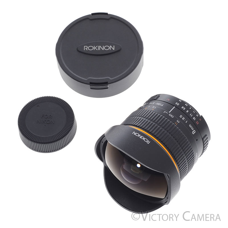 Rokinon CS 8mm f3.5 Wide Angle Fisheye Lens for Nikon AI-S [EXC] - Victory Camera