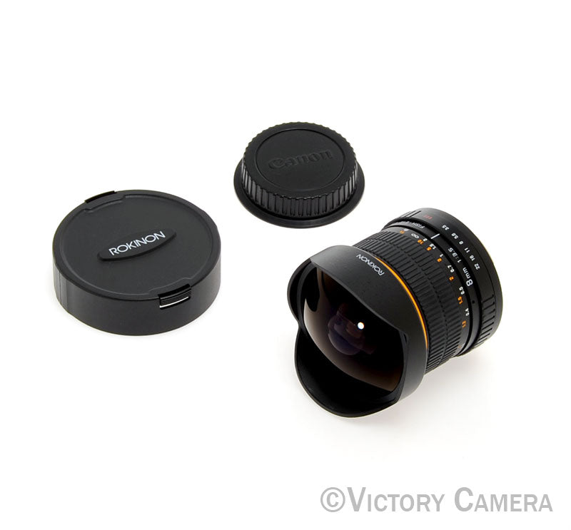 Rokinon Aspherical 8mm f3.5 Very Wide Angle Fisheye Lens for Canon EF [EXC+]