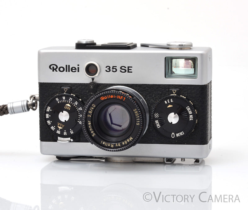 Rollei 35 SE Chrome 35mm Camera w/ 40mm f2.8 Sonnar Lens -No Meter- [EXC] - Victory Camera