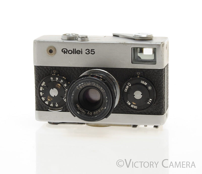 Rollei 35 40mm f3.5 Zeiss Tessar Chrome Camera -No Meter- [GOOD] - Victory Camera