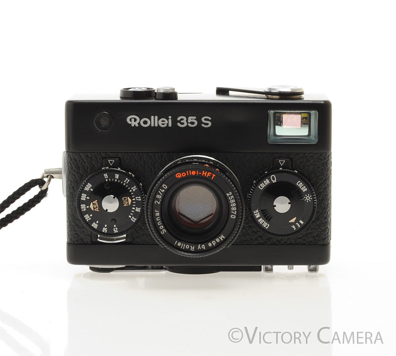 Rollei 35S 35 S Black 40mm f2.8 Zeiss Sonnar Camera -Good Meter- [EXC] - Victory Camera
