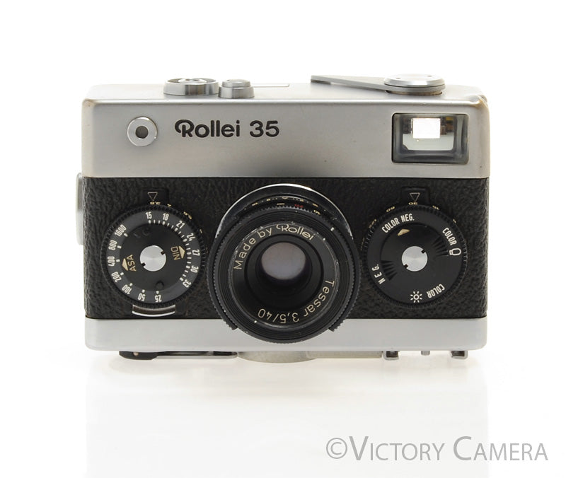 Rollei 35 40mm f3.5 Zeiss Tessar Chrome Camera -No Meter- [GOOD]