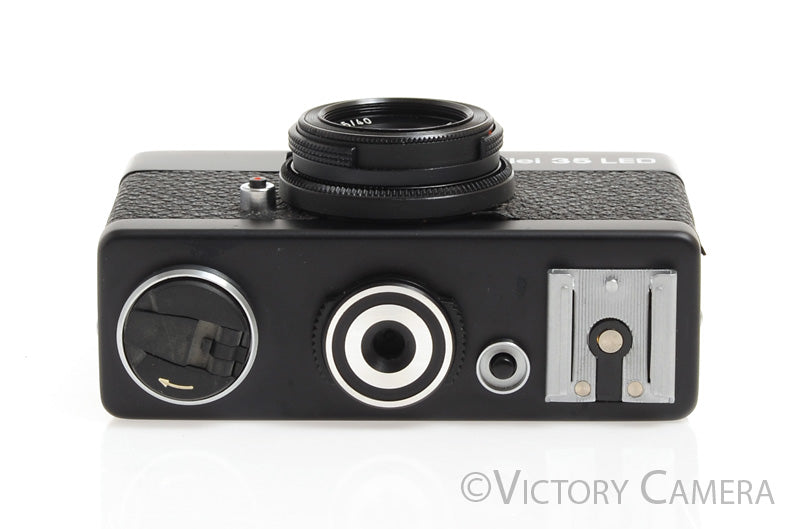 Rollei 35 Black LED Camera w/ Triotar 40mm Lens -Clean, Good Meter-