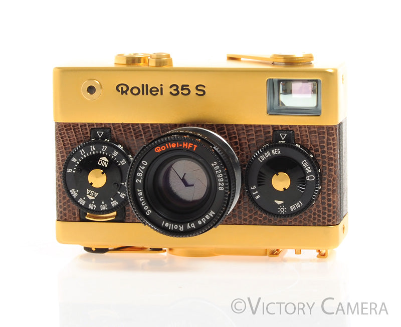 Rollei 35 S Gold 24 Karat (Plated) Camera w/ 40mm f2.8 Sonnar Lens [MI