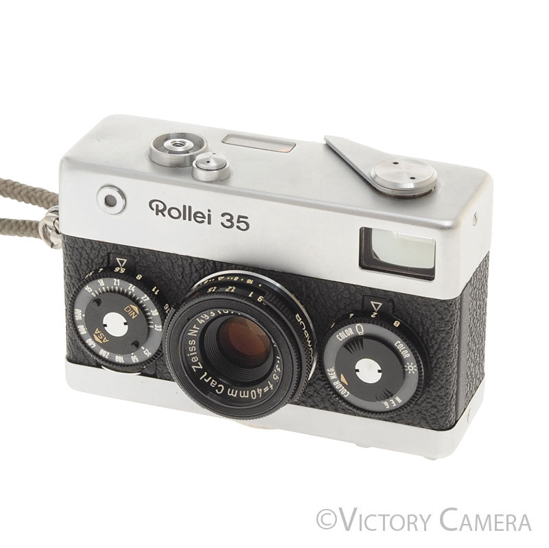 Rollei 35 40mm f3.5 Zeiss Tessar Chrome Camera -No Meter [EXC]