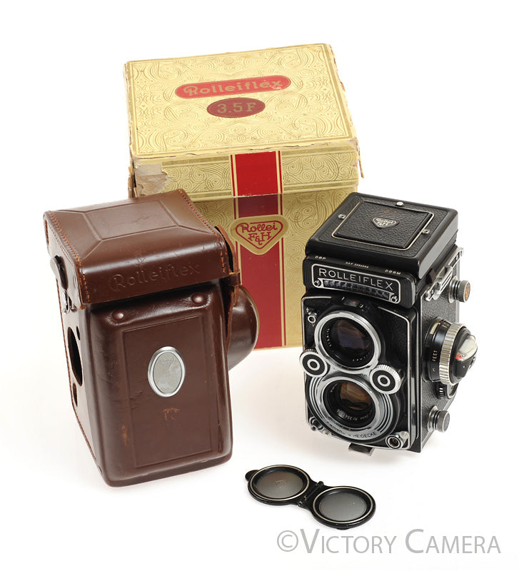 Rollei Rolleiflex 3.5F Type 3 TLR Camera w/ Planar 75mm f3.5 Lens w/ Case - Victory Camera