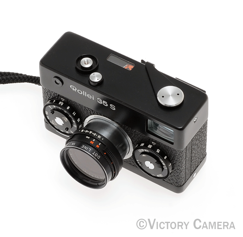 Rollei 35S 35 S Black 40mm f2.8 Zeiss Sonnar Camera -Good Meter- [EXC] - Victory Camera