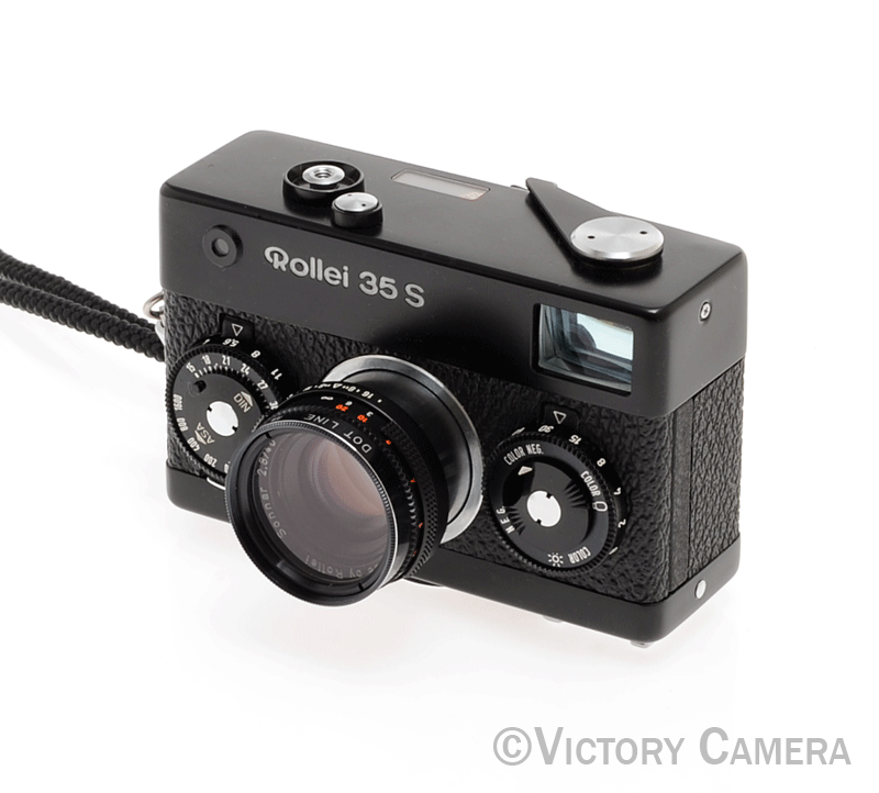 Rollei 35S 35 S Black 40mm f2.8 Zeiss Sonnar Camera -Good Meter- [EXC] - Victory Camera